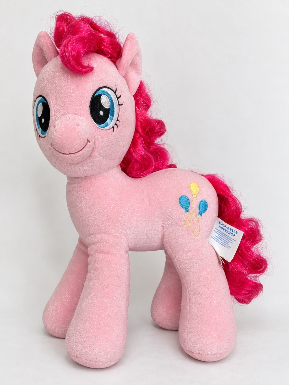 My Little Pony Pink Plush Toy with Bright Pink Mane - Build-A-Bear